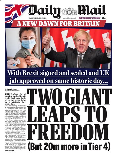 Daily Mail Front Page 16th Of December 2020 Tomorrows Papers Today