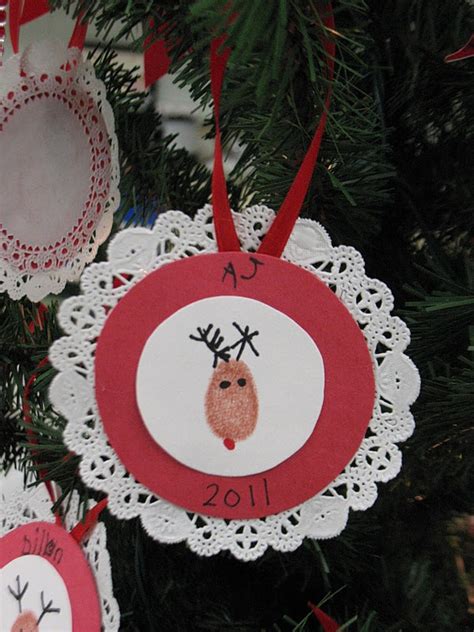Reindeer Thumbprint Ornament Christmas Pinterest