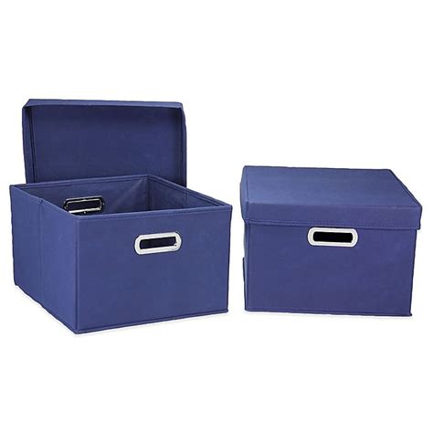 Household Essentials Collapsible Storage Boxes Set Of 2 Bed Bath