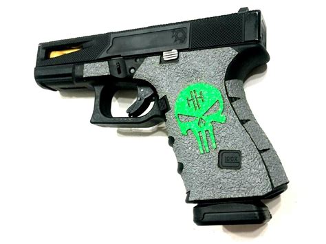 Handleitgrips Gray Textured Rubber Gun Grip Tape Skull Kit For Glock 44