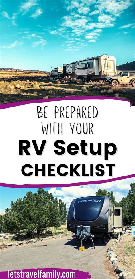 Rv Camping Checklist Vacation Checklist Rv Camping Tips Camping Set