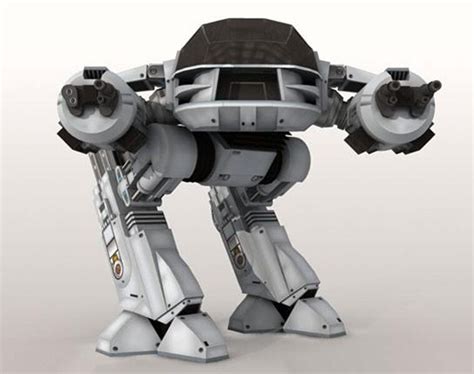Robocop 3d Kit Modelo De Papel Ed 209 Rob Cl Ssico M O Diy Origami Escala