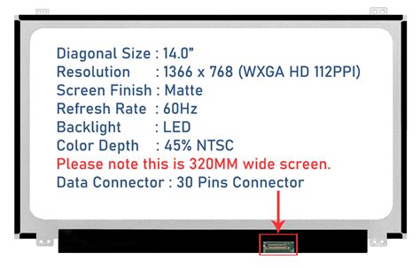 NEW HB140WX1 601 V4 0 14 0 LED MATTE LAPTOP SCREEN WXGA HD DISPLAY