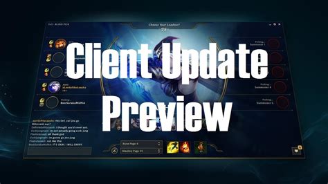 League Of Legends Client Update Preview Youtube