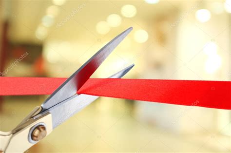 Grand Opening Cutting Red Ribbon — Stock Photo © Belchonock 60960893