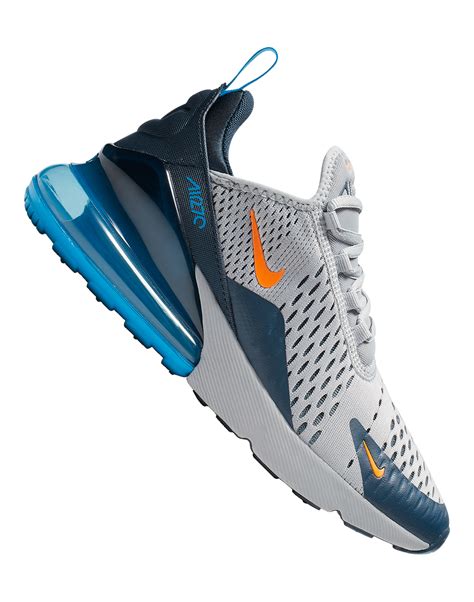 Kids Blue And Grey Nike Air Max 270 Life Style Sports