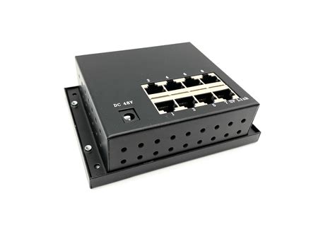Dc Output Ac Input Industrial Ethernet Switch 8 Port Industrial Poe