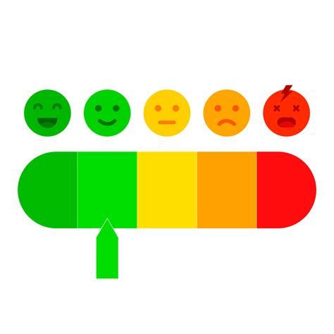 Customer Satisfaction Meter With Different Emotions Happy Meter Vector Illustration 5724651