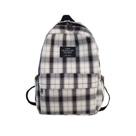 Sac Dos Carreaux Grande Capacit Preppy Sac Dos Dcontract Pour