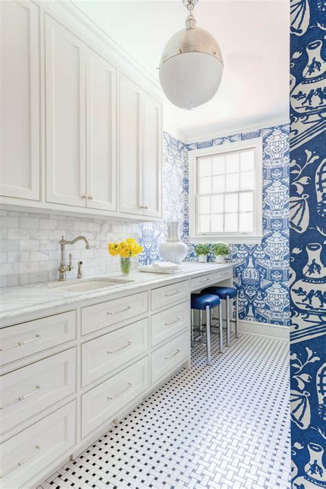 Wallpapered Laundry Rooms | Centsational Style
