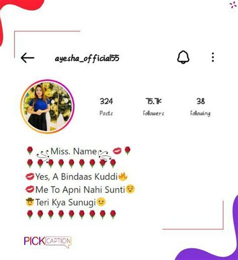 101 Bindaas Instagram Bio Ideas With Emoji For Girls