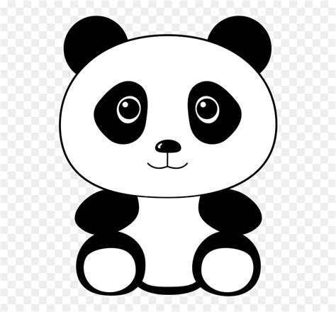 Panda Cartoon Black And White Hd Png Download Vhv