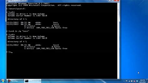 How To Delete Folder From Command Prompt In Windows 7 Youtube