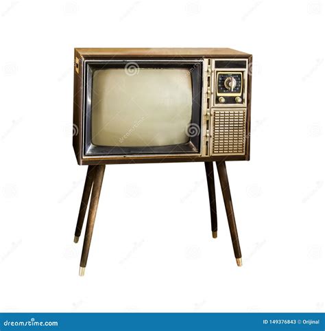Vintage Television Antique Tv Retro Technology Old Tv Isolate On