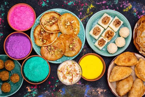 Traditional Indian Holi Festival Food Stock Image Image Of Malpua