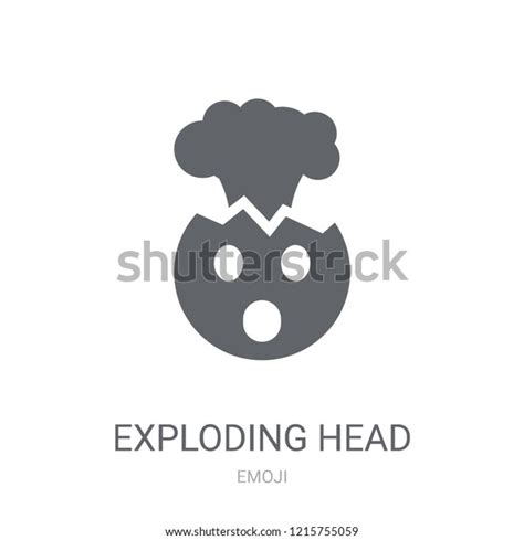 Exploding Head Emoji Icon Trendy Exploding Stock Vector Royalty Free