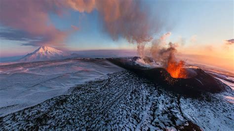 Landscape Nature Fire Volcano Eruption Lava Wildfire Geological