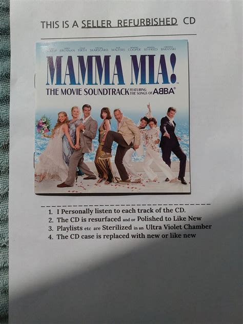 mamma mia soundtrack from movie feat the songs of abba seller refurbished cd 602517741850 ebay