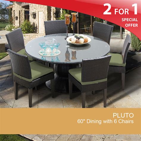 7 piece aluminum outdoor dining set with 60 in round table and 6 cushioned cast arm chairs hd2205t 2018c6 om 13 ab the home depot. 60 Inch Round Dining Table | Patio Dining Table for 6