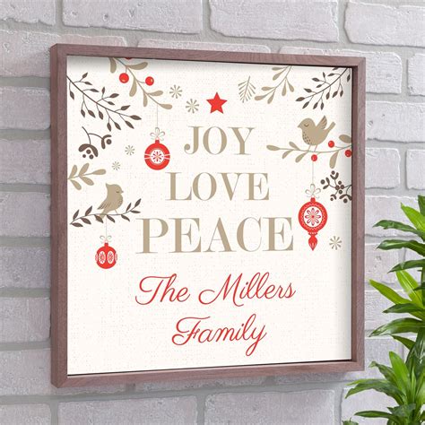 Peace, love & decorating | our motto: Joy Love Peace Personalized Wall Decor | GiftsForYouNow