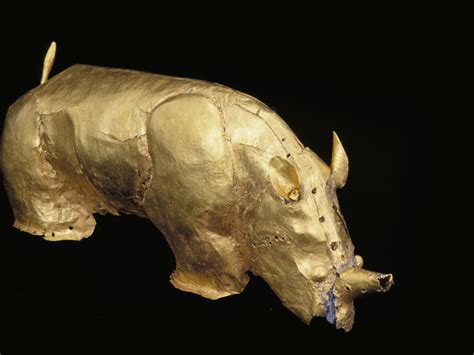 Gold Rhino From Mapungubwe Capital Of The First Kingdom In Southern