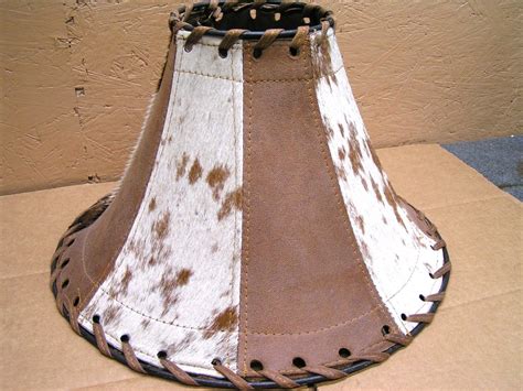 Southwest Leather Western Cowhide Lamp Shade Rustic Lighting Etsy