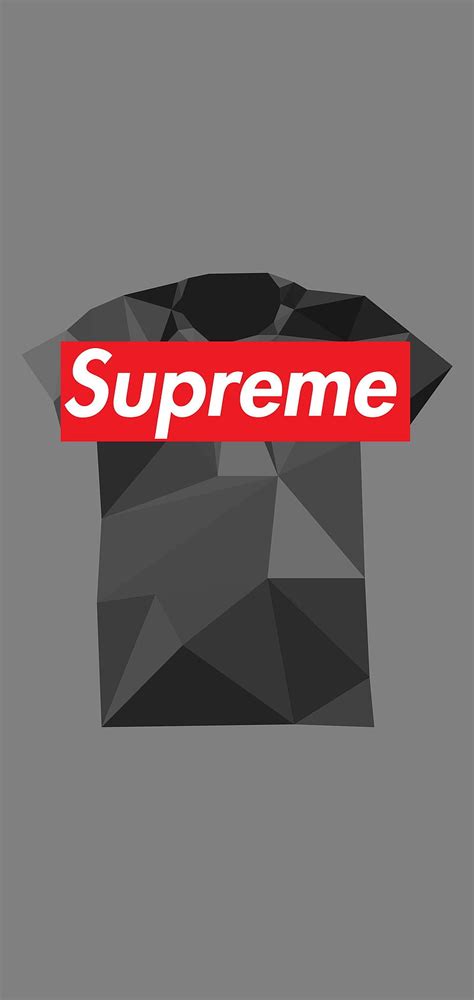 Supreme T Shirt Dope Gris Logo Logos Poly Polygonal Hd Phone