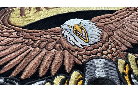 eagle on motorcycle freedom isn t free patch large biker back patches for leather vests by