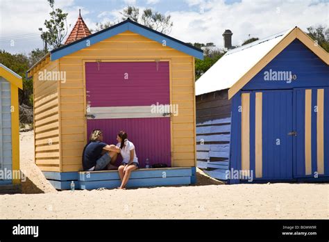 Beach Huts At Brighton Beach Melbourne Australia Stock Photo Alamy