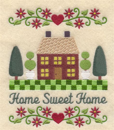 Trova immagini stock hd a tema home sweet home embroidery cross stitch e milioni di altre foto, illustrazioni e contenuti vettoriali stock royalty free nella vasta home sweet home embroidery, cross stitch pattern sewing design in pastel colors, big red heart, needlework house, picket fence in. Machine Embroidery Designs at Embroidery Library ...