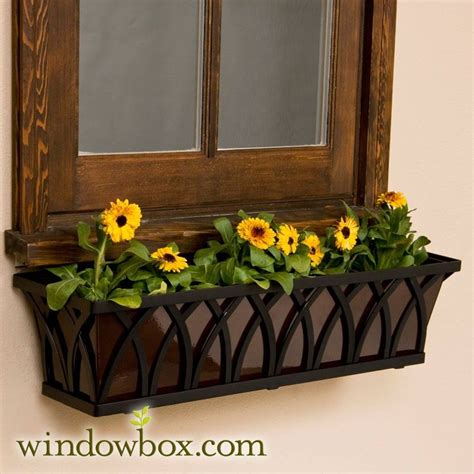 72 Arch Tapered Iron Window Box Wrought Iron Window Boxes Metal