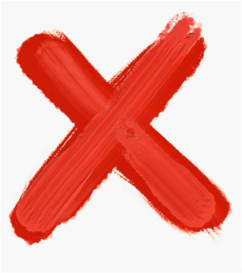 X No Negative Dont Forbidden Private Closed Ex Cross Red X Paint Png