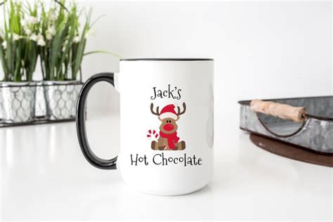 Personalized Hot Chocolate Reindeer Mug Christmas Mugs For Etsy