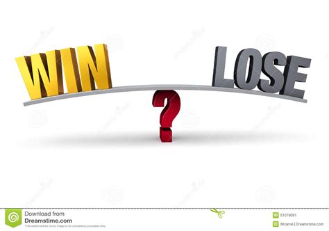 Win Or Lose Stock Illustration Illustration Of Scale 51079091