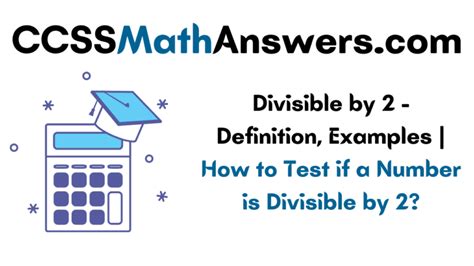 Divisible By 2 Definition Examples How To Test If A Number Is