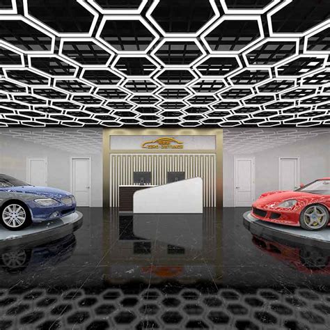 Hexagon Led Lighting For Auto Showroom And Supermarket Light