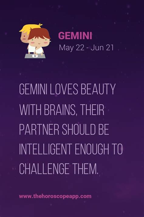 The Horoscope App Gemini Loves Beauty With Brains Their Partner Should