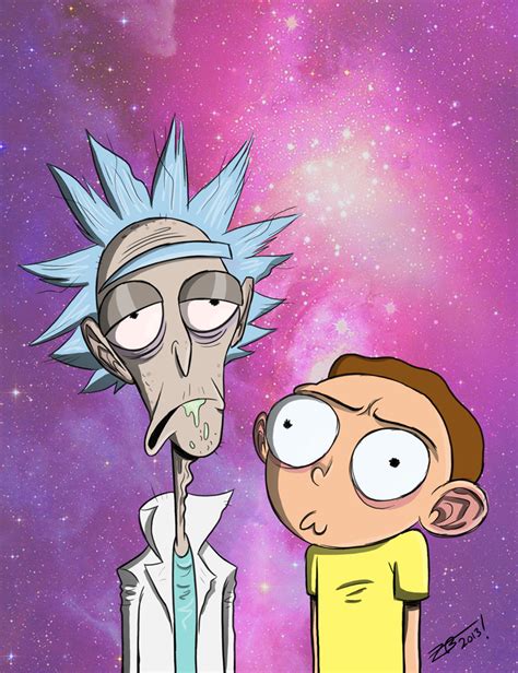 Animation Art Designs From Adult Swims Rick And Morty