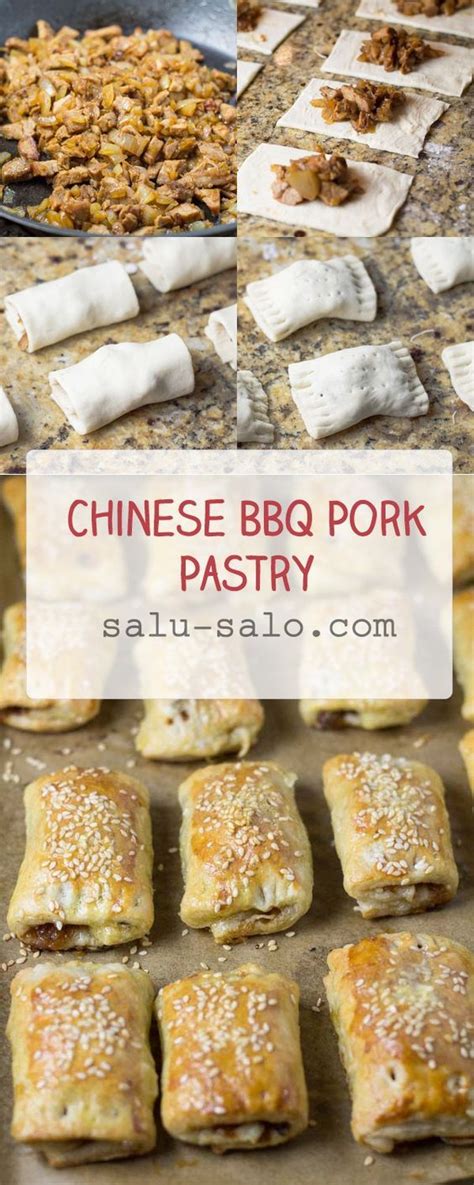 Pork puff pastry bites with bbq dipping sauce. In these dim sum style bbq pork pastry the roast pork ...