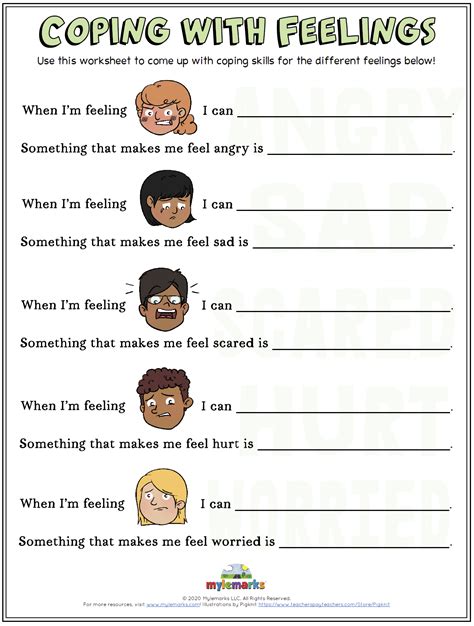 Free Printable Coping Skills Worksheets For Kids