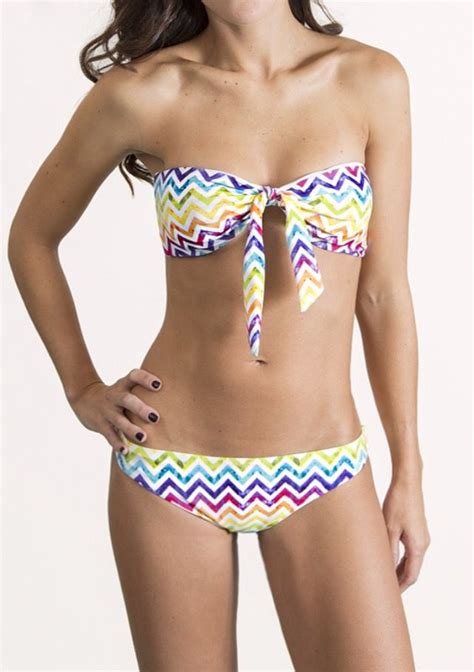 Rainbow Bandeau Bikini Crisberry Swimwear Crisberry It Salty Hair Bandeau Bikini Bikinis