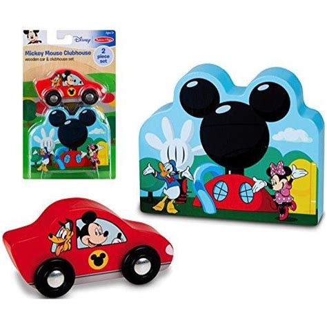 Disney Mickey Mouse Clubhouse Wooden Car And Clubhouse Set Toy Choo Choo