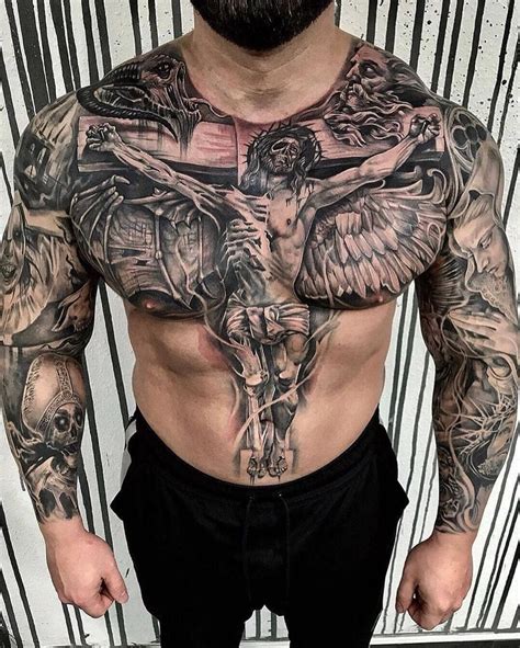 Awesome Chest Tattoos For Men Upper Chest Tattoo Arm Tattoo Sites