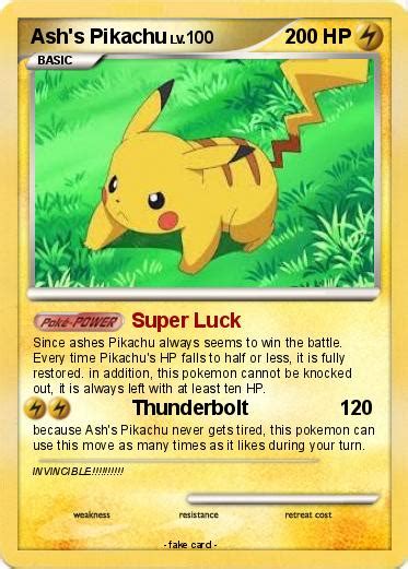 Pokémon Ash S Pikachu 348 348 Super Luck My Pokemon Card