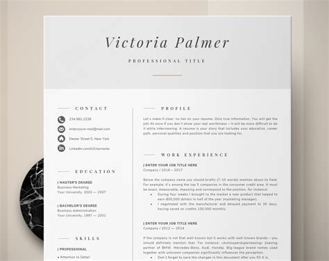 Put emphasis on your achievements and the visual presentation of the cv is perfect and is nicely fitted into 2 a4 pages. Modern Professional Resume Two Page Resume Curriculum Vitae | Etsy