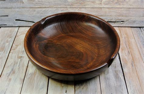 Wooden Centerpiece Bowl Walnut Rustic Bowl Hand Carved Etsy