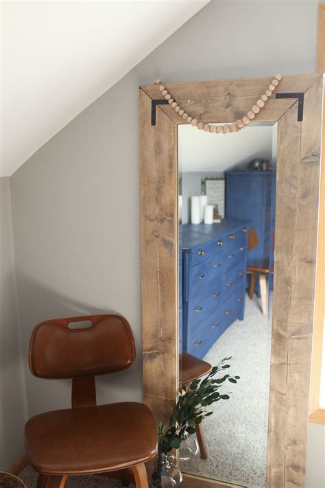 Not just for checking your lipstick on the way out the door, an entry mirror can be a statement piece and add light to what is sometimes a dark. Large Farmhouse Floor Mirror DIY In 5 Steps