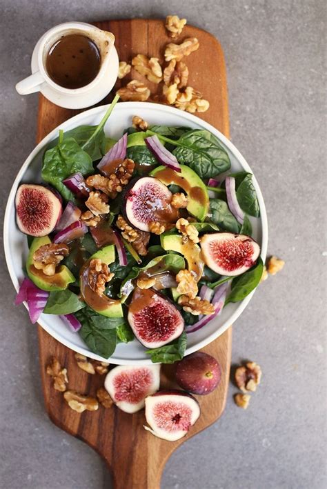 This Spinach Fig Salad Is Made With Fresh Figs Avocado Toasted