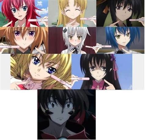 Many Anime Characters With Different Colored Hair And Blue Eyes All