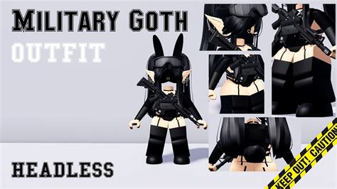 Female Military Goth🖤 Outfits On Roblox For Headless Youtube